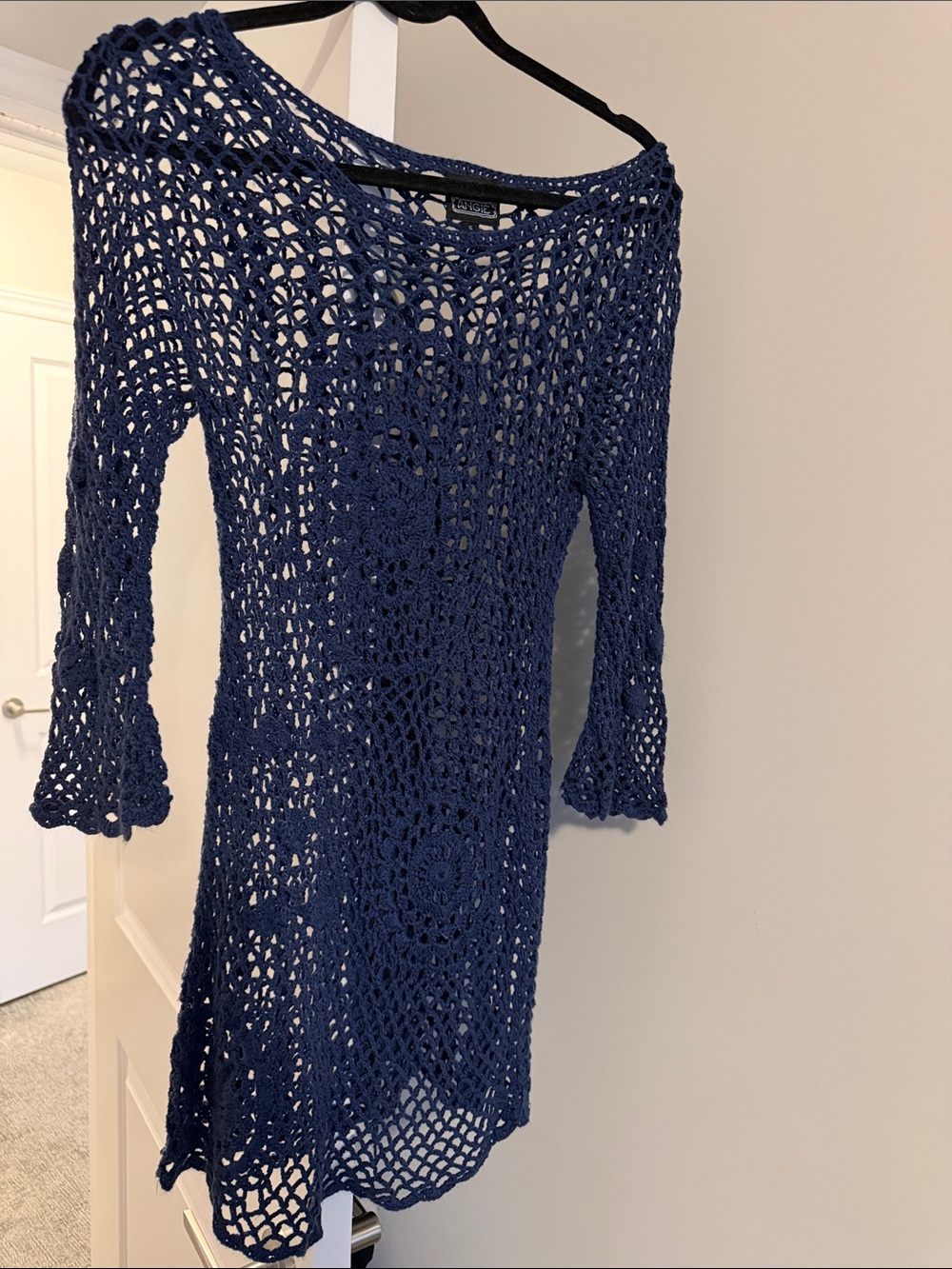 10 for $20💥 Angie Navy Crochet Swim Coverup
